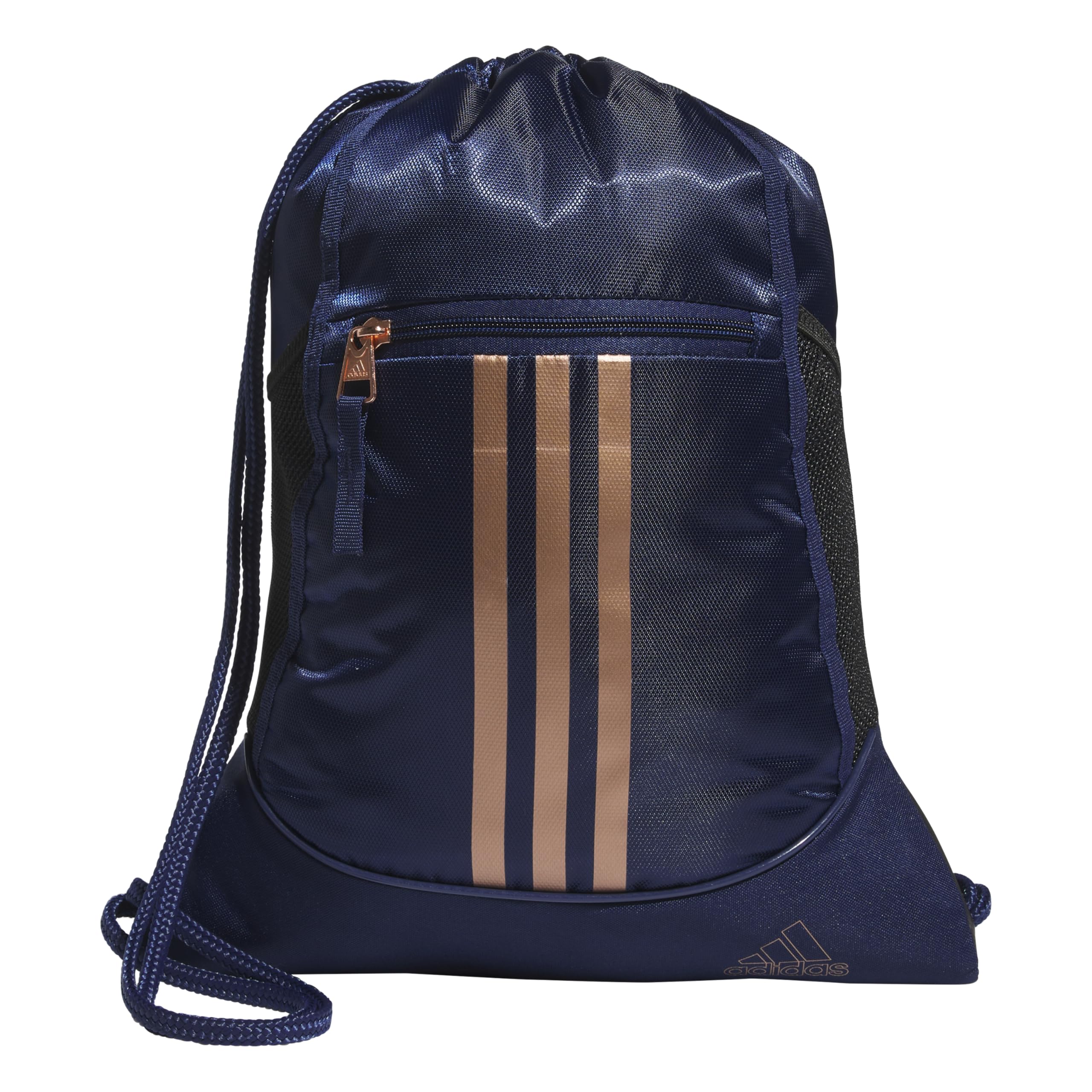 adidas Alliance Sackpack, Drawstring Backpack, Lightweight Small Gym Bag for Women and Men, Black, One Size